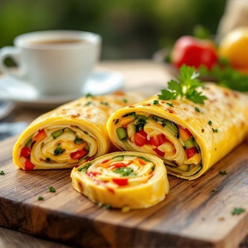 Baked Omelet Roll Recipe